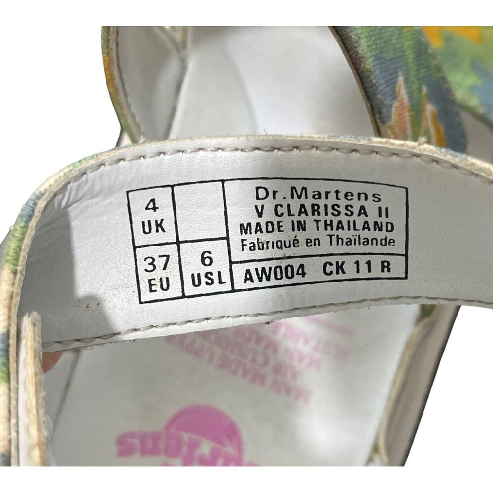 Dr. Doc Martens Clarissa II Sandal Ankle Strap Floral Airwair Vegan Women Size 6 - Picture 10 of 12
